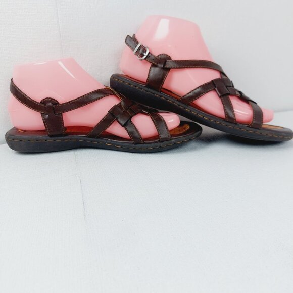 BOC Women's Brown Concept Kesia Leather Classic Gladiator Sandal Size 7M - Picture 3 of 15